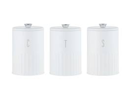Maxwell & Williams Astor Canisters Set of 3 - 1.35L - White