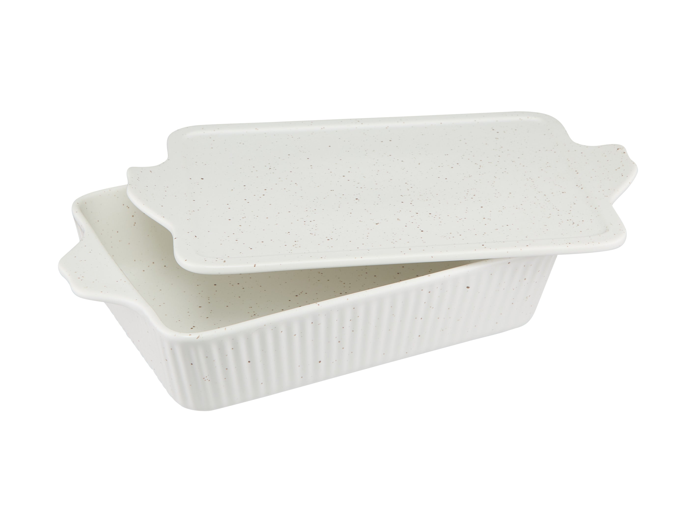 Maxwell & Williams Speckle Rectangular Baker With Tray 28x20cm - Cream