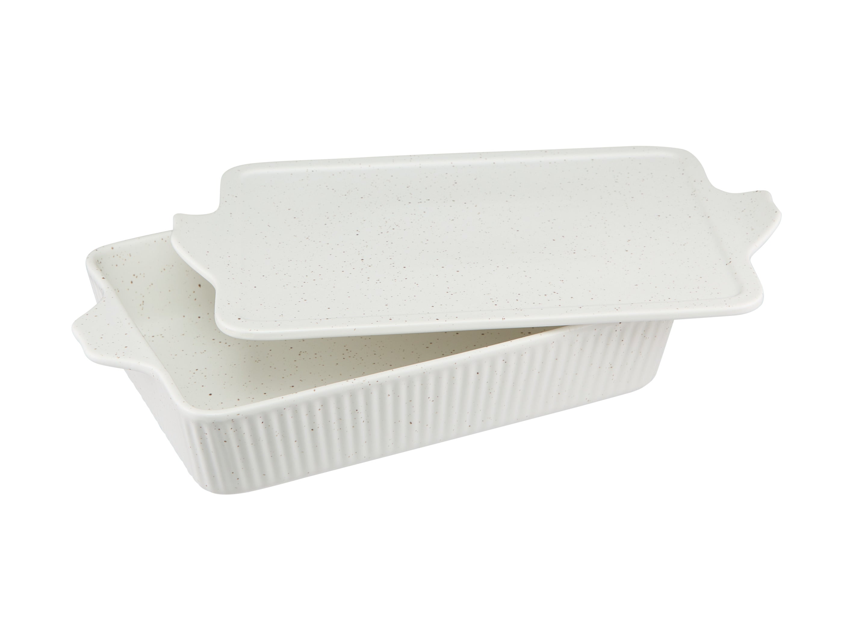 Maxwell & Williams Speckle Rectangular Baker With Tray 33x23cm - Cream