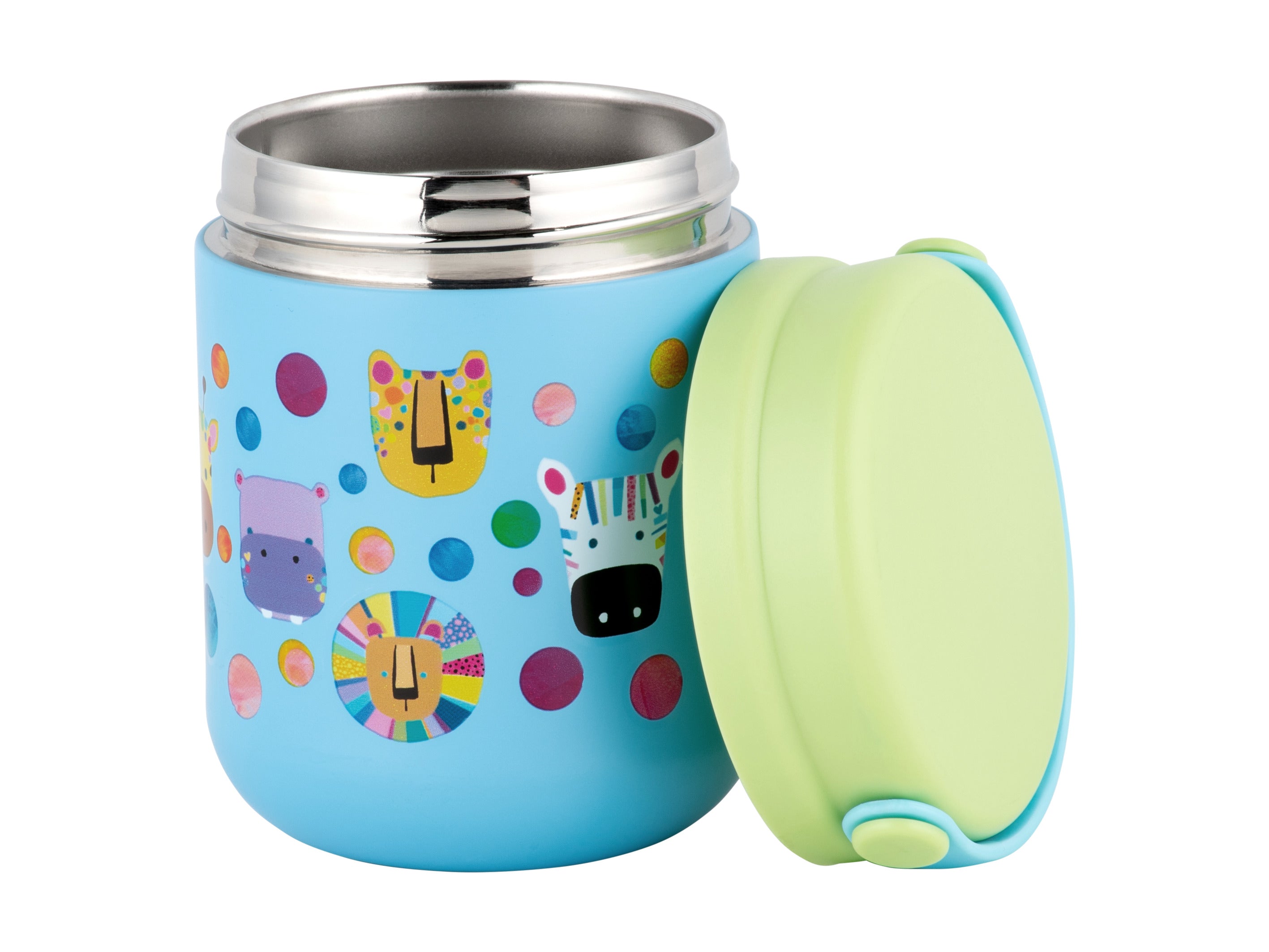 Maxwell & Williams Kasey Rainbow Critters Child Insulated Food Container 300ml - Blue