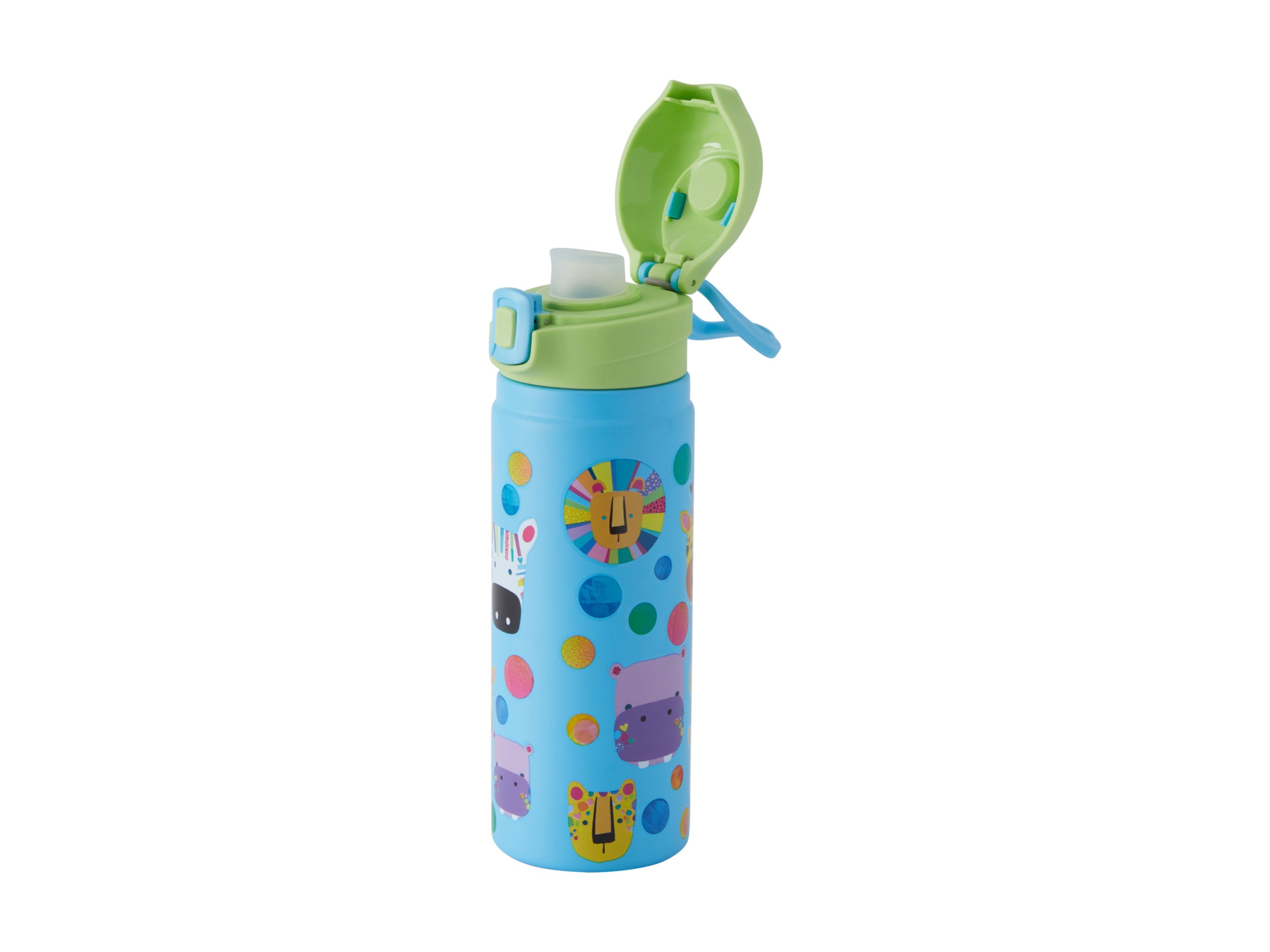 Maxwell & Williams Kasey Rainbow Critters Double Wall Insulated Bottle 550ml - Blue