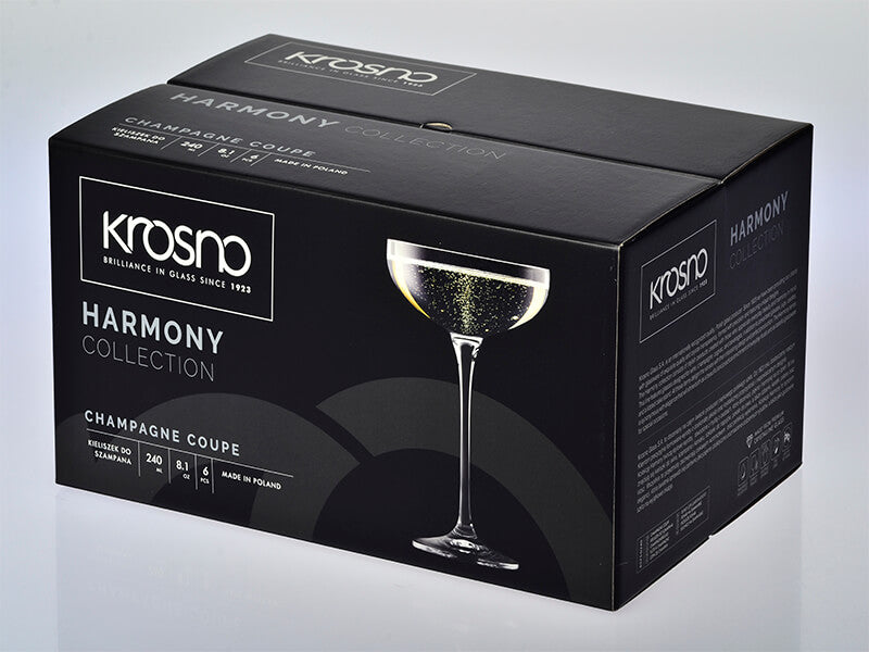 Krosno Harmony Coupe Champagne Glasses 240ml 6pc