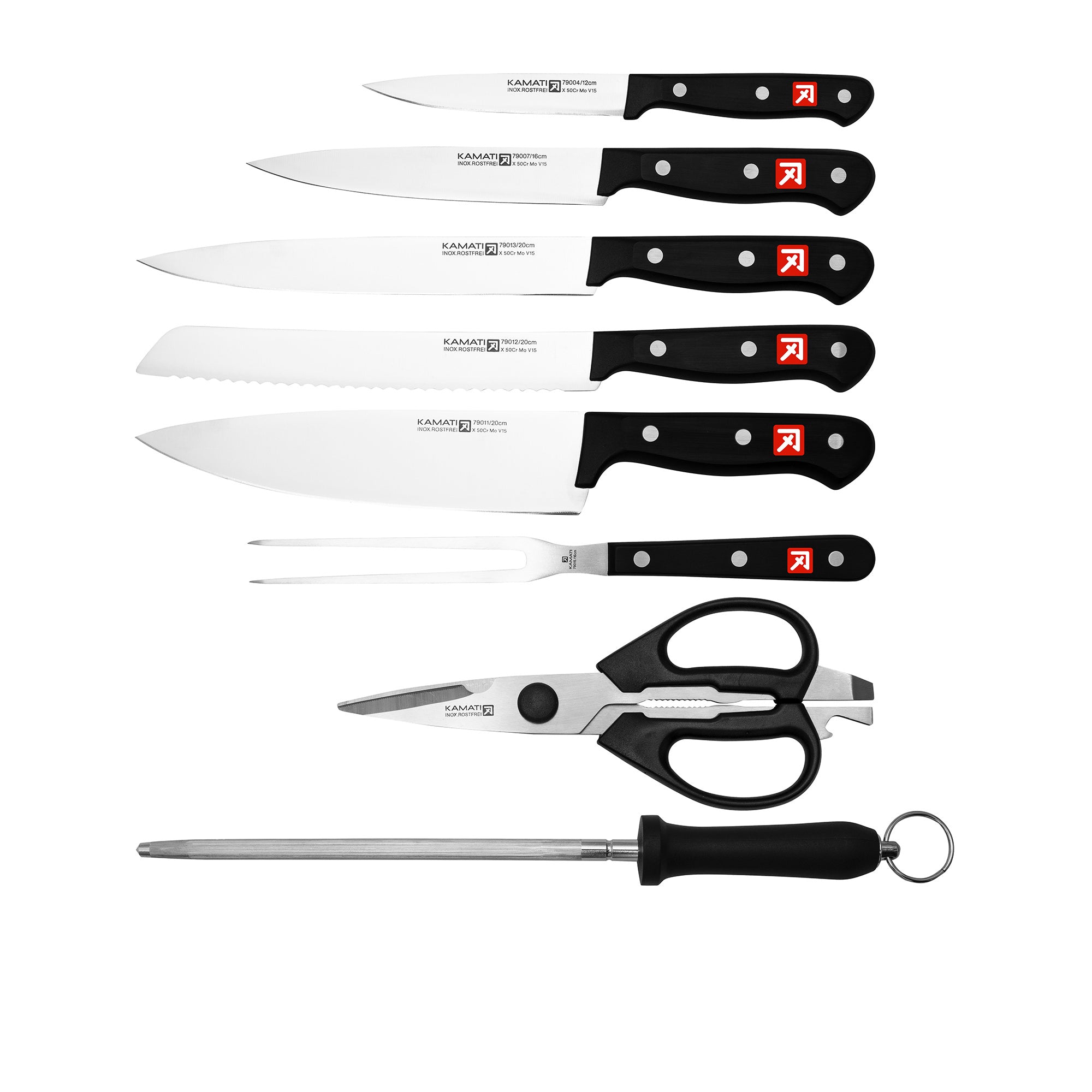 Kamati Gourmet 9pc Knife Block Set