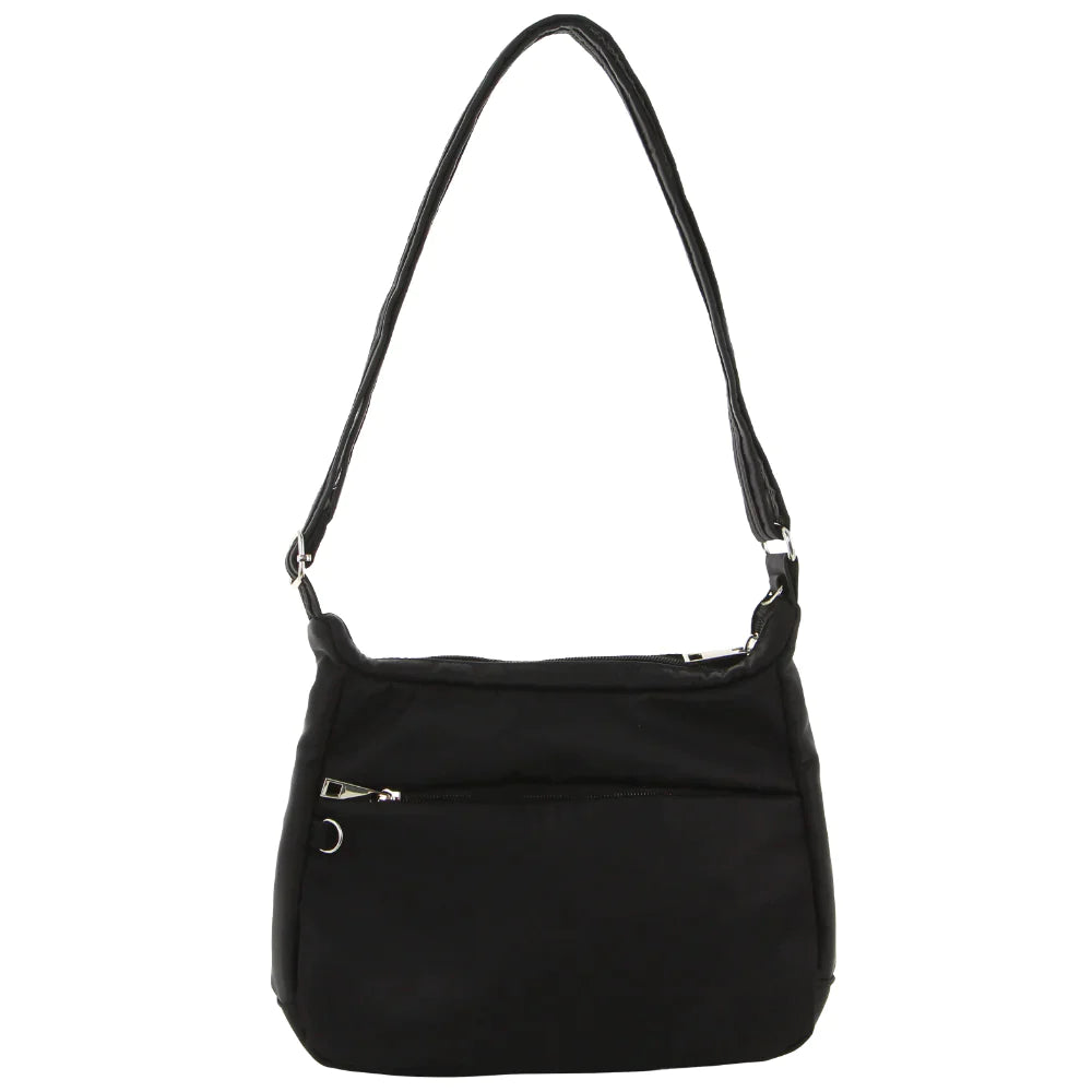 Pierre Cardin Nylon Anti - Theft Cross Body Bag - Black