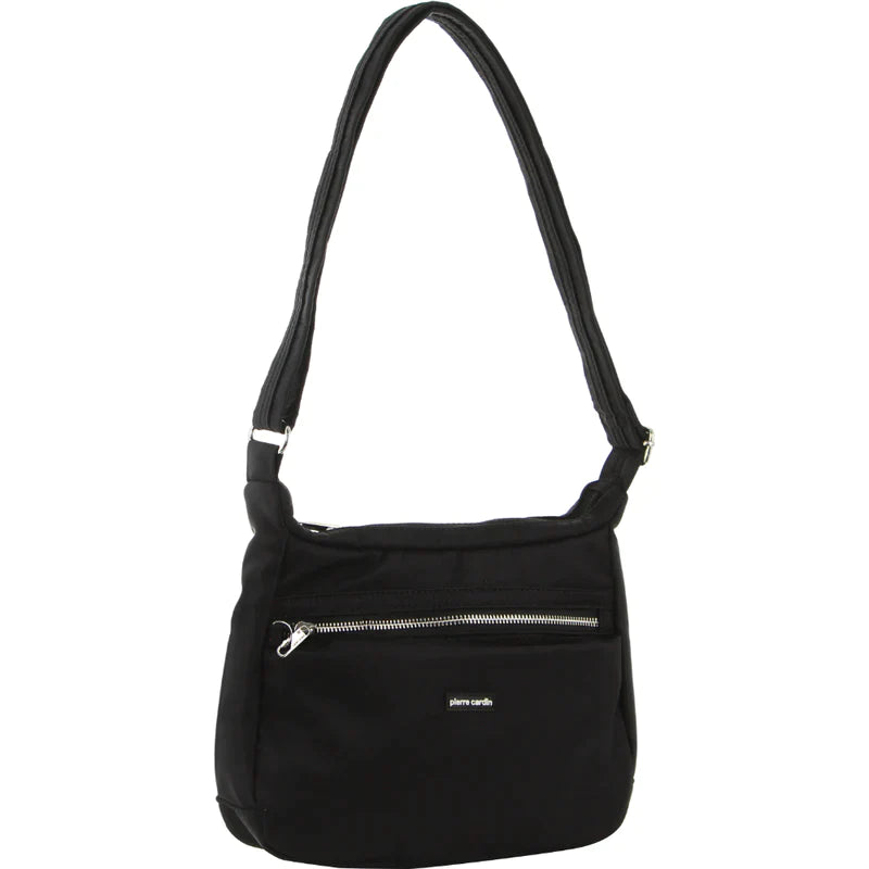 Pierre Cardin Nylon Anti - Theft Cross Body Bag - Black