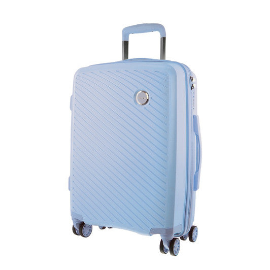 Pierre Cardin Hard Shell 4 Wheel Suitcase - Cabin - Blue