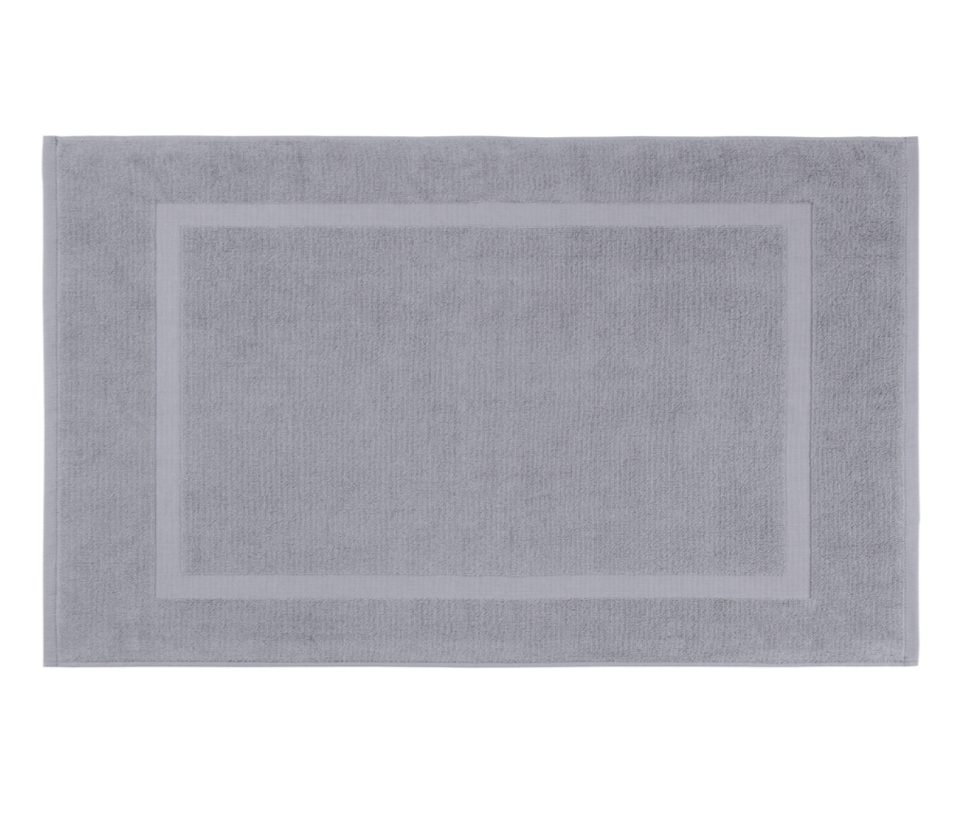 Pure Zone Palmer Circles Bath Mat - Charcoal/Grey - 60x90cm