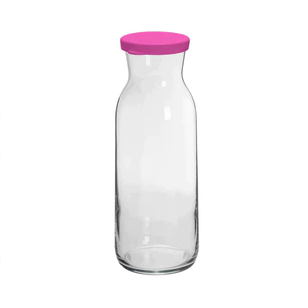 Fonte Glass Carafe With Pink Silicone Lid - 700ml - LAV (Made in Turkey)