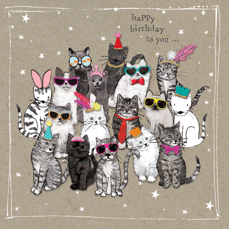 Happy Birthday To You - Sweet Cats - Card 15.5x15.5cm