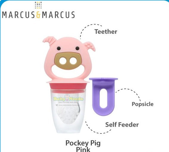 Marcus & Marcus Self Feeder N' Pop - Pokey The Piglet - Pink