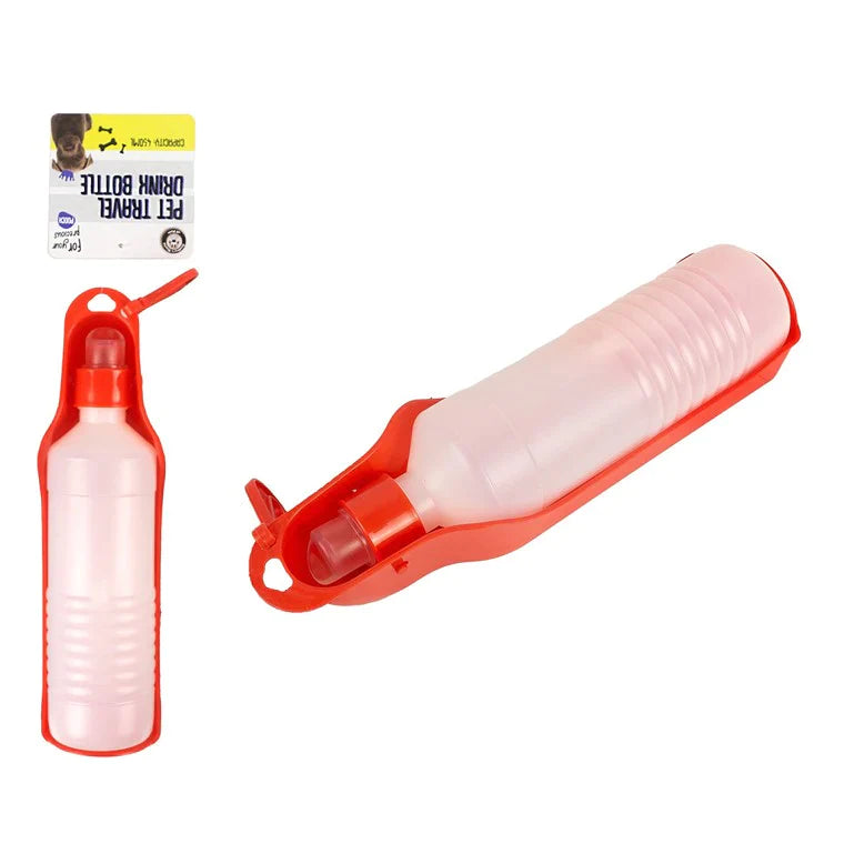 Pet Travel Drink Bottle Red - 550ml