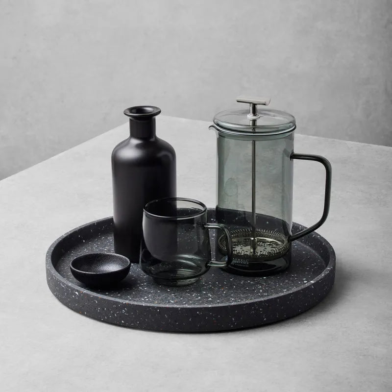 Maxwell & Williams Livvi Terrazzo Round Serving Tray 36cm - Charcoal