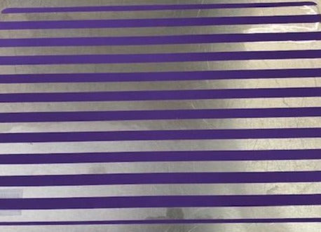 Pure Zone Plastic Placemat - Stripe Purple/Clear - 43x28.5cm