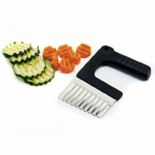 Appetito Crinkle Vegetable Slicer Garnishing Tool - Black