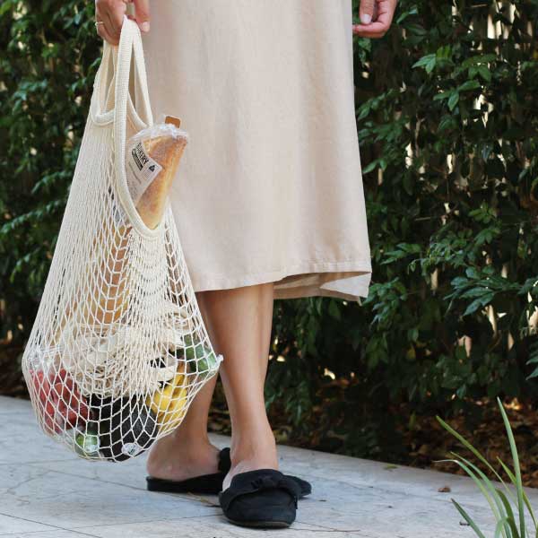 Eco Basics Shopping Bag - Short Handle - White Magic
